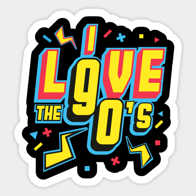 I Love the 90’s Sticker by GuiltlessGoods